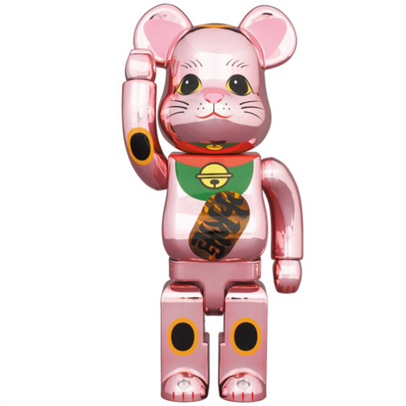 Статуэтка Bearbrick Pink Lucky Cat Розовый Мульти в Казани | Loft Concept 