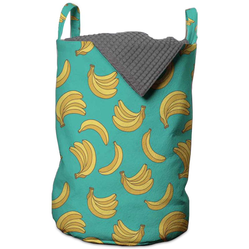 Корзина Bananas Pattern Basket Бирюзовый Желтый в Казани | Loft Concept 