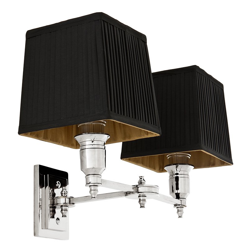 Бра Wall Lamp Lexington Double Nickel+Black Никель Черный в Казани | Loft Concept 