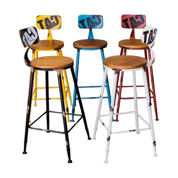 Барный стул Craft Bar Stool Желтый Красный Синий Черный в Казани | Loft Concept 