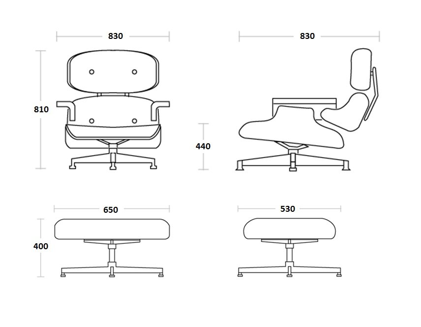 Кресло Eames Lounge Chair & Ottoman в Казани