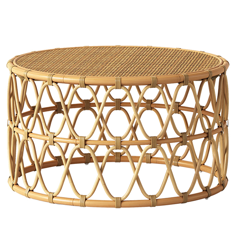 Кофейный стол Lotta Wicker Coffee Table Древесина в Казани | Loft Concept 