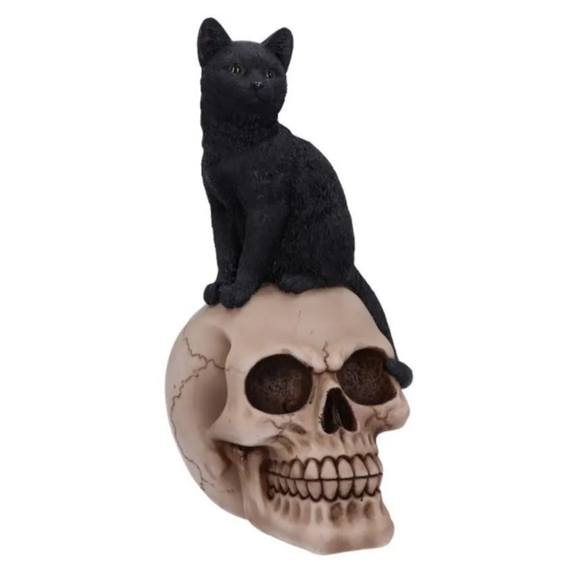 Статуэтка Skull Black Cat Черный в Казани | Loft Concept 