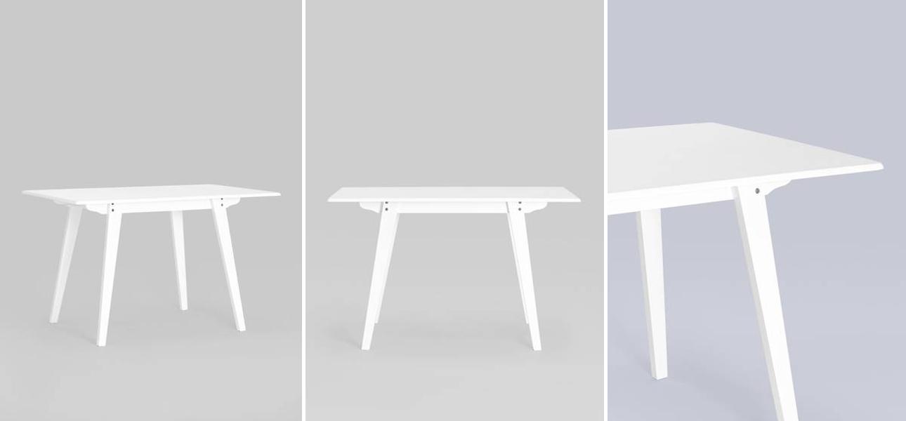 Стол обеденный Emerson цвет белый - фото