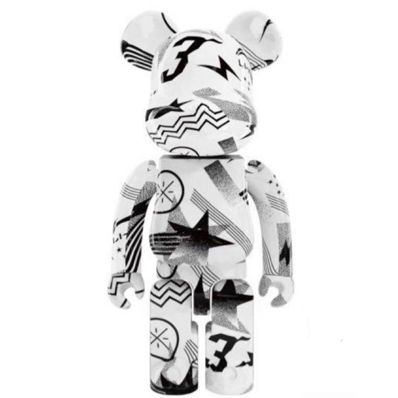 Статуэтка Bearbrick Li-Ning Fashion White Белый Черный в Казани | Loft Concept 