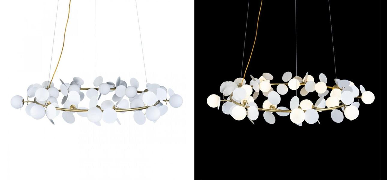 Люстра MATISSE Chandelier White диаметр 130 - фото №2