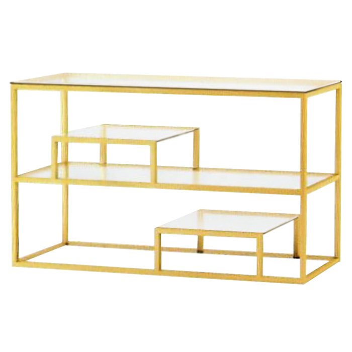 Консоль Step Console Gold Глянцевое золото Прозрачный (Transparent) в Казани | Loft Concept 