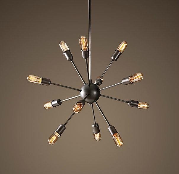 Люстра Loft Industrial Sputnik Chandelier 70 12 Черный в Казани | Loft Concept 