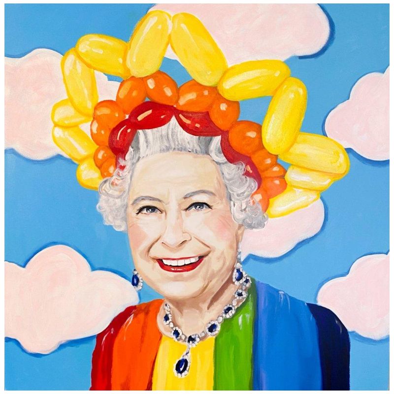 Картина Queen Elizabeth in Balloon Sunshine Crown Мульти в Казани | Loft Concept 