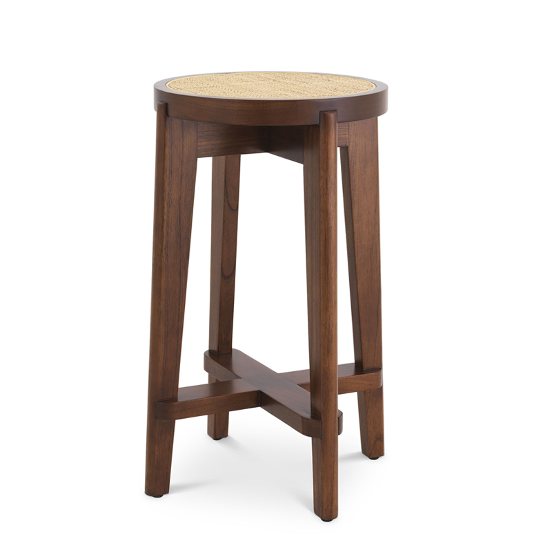 Полубарный стул Eichholtz Counter Stool Dareau brown Бежевый Коричневый в Казани | Loft Concept 