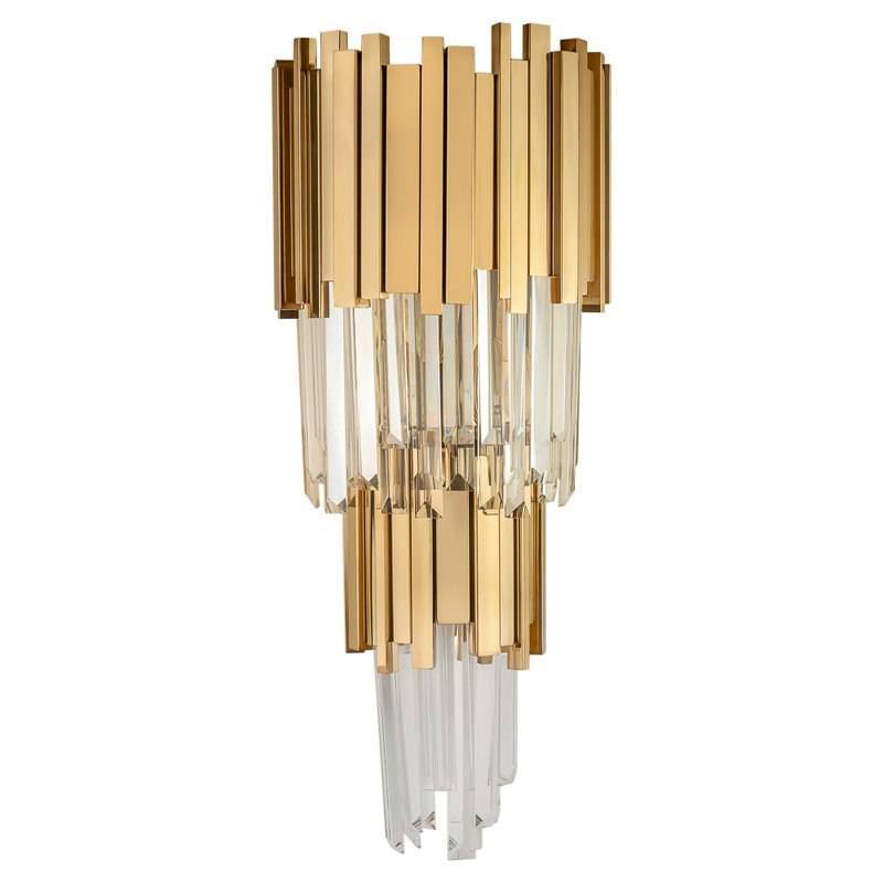 Бра Luxxu Modern Cascade Wall Lamp Gold 58 Золотой Прозрачное Стекло в Казани | Loft Concept 