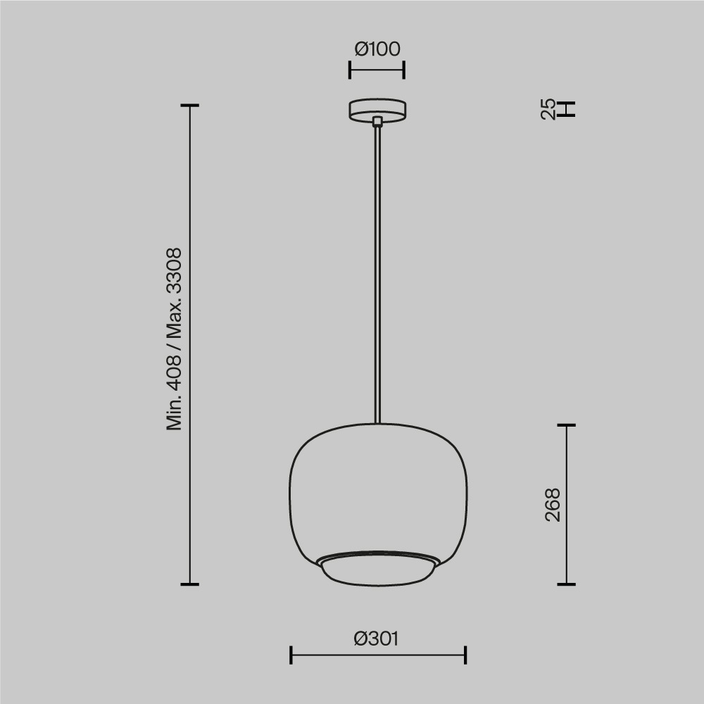 Подвесной светильник Brio Белый 3000К 20Вт в Казани