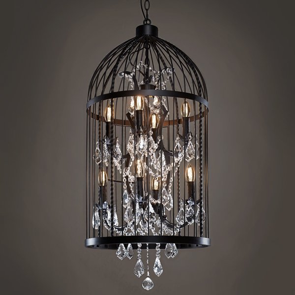 Люстра Steampunk Birdcage Chandelier 45 black Черный в Казани | Loft Concept 