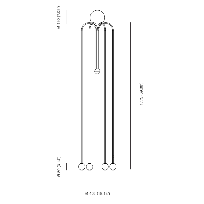 Торшер Michael Anastassiades Fontana Amorosa  Bellagio в Казани