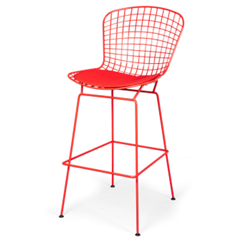 Барный стул Bertoia Barstool Red Красный в Казани | Loft Concept 