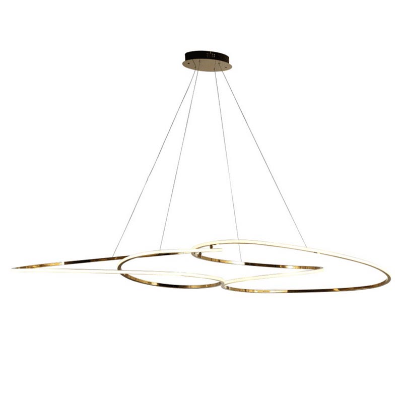 Люстра Adenor Ring Horizontal Gold Chandelier Золотой в Казани | Loft Concept 