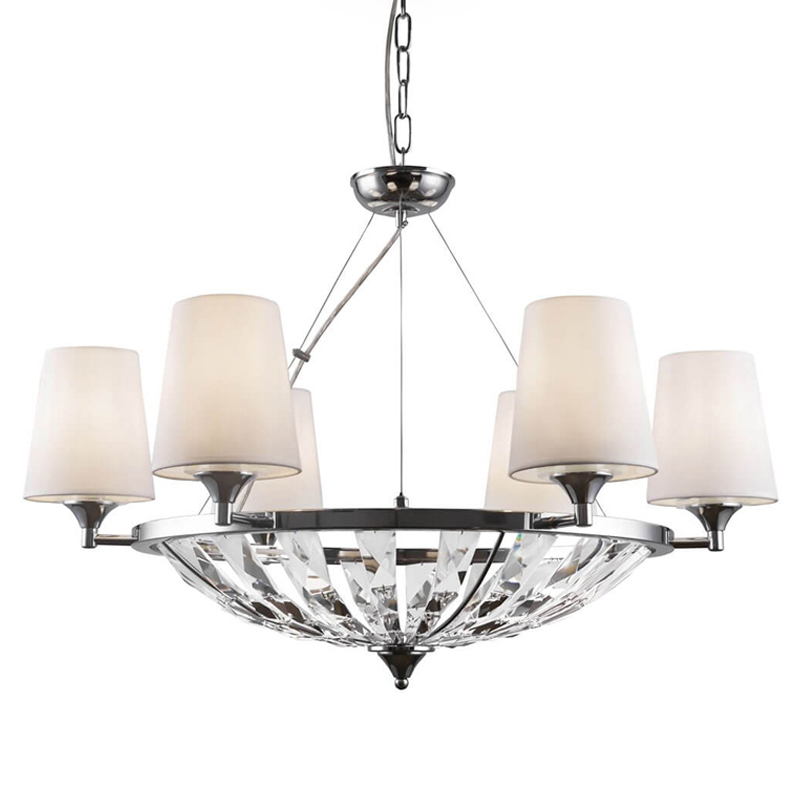 Люстра Odarnat Chandelier chrome Белый Хром в Казани | Loft Concept 