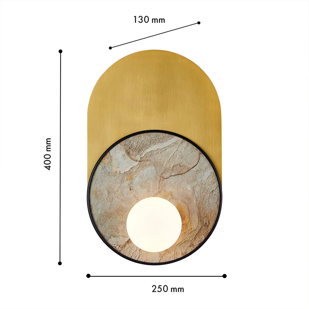 Бра с каменным диском в металлической раме Sandstone Painting в Казани