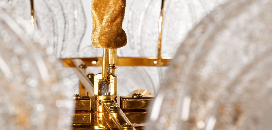 Люстра Textured Glass Chandelier Petal 10 - фото №1