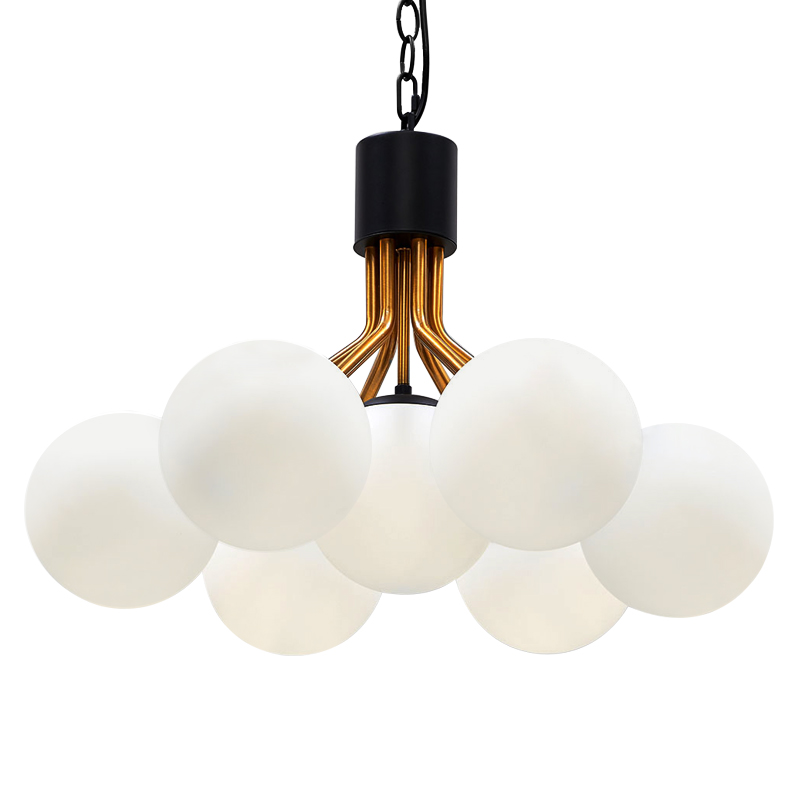 Люстра Berries Chandelier White Balloons Bronze Black 7 Белый Бронза Черный в Казани | Loft Concept 