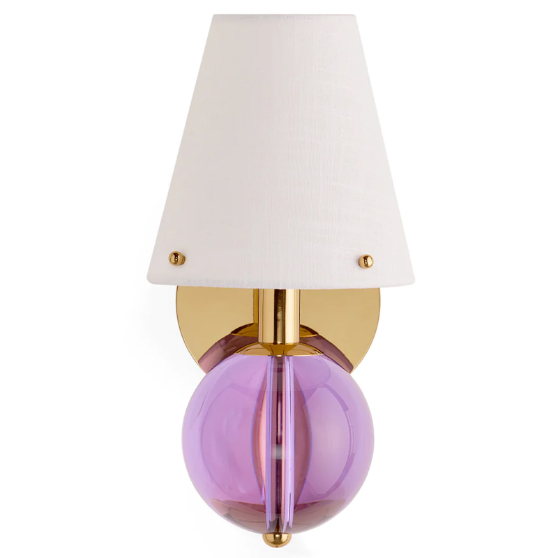 Бра BELVEDERE SCONCE Jonathan Adler Pink Золотой Белый Сиреневый в Казани | Loft Concept 