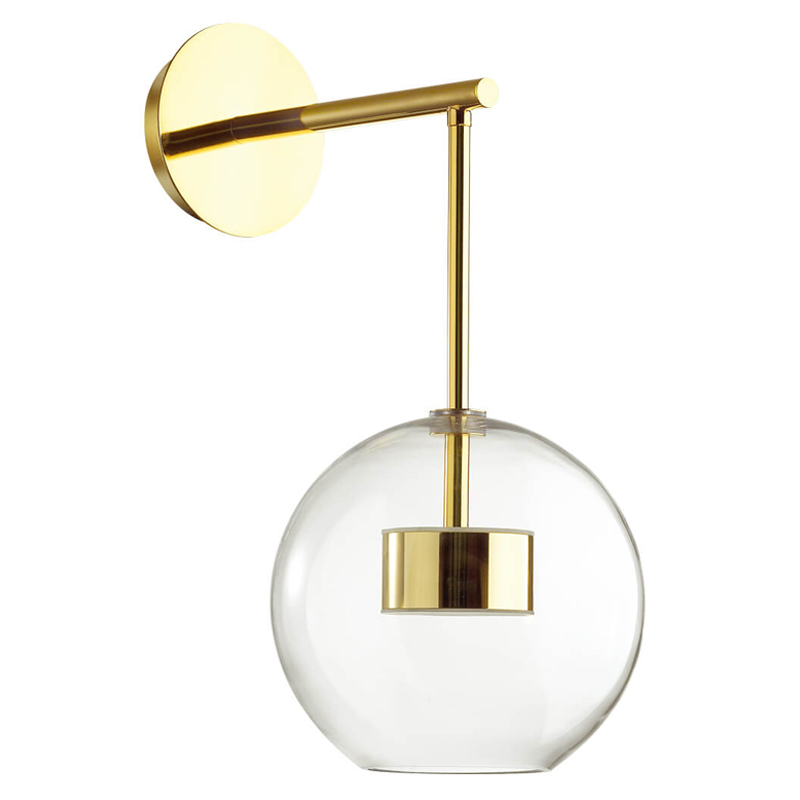 Бра Transparent Bubble Sconce gold Прозрачный Глянцевое золото в Казани | Loft Concept 