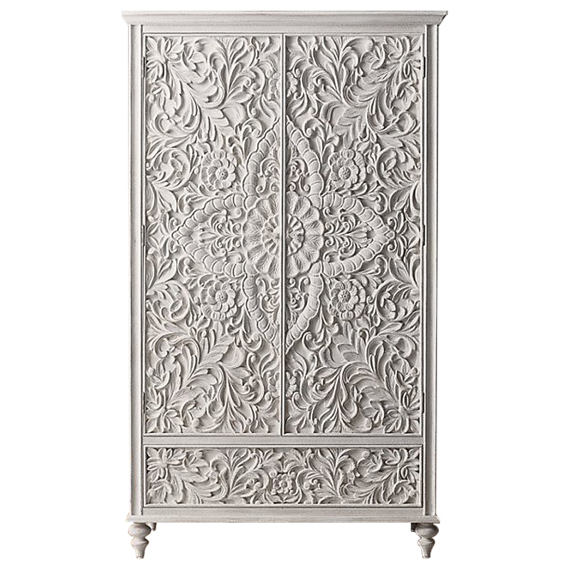 Шкаф Indian Antique White Furniture Cabinet белый Белый в Казани | Loft Concept 