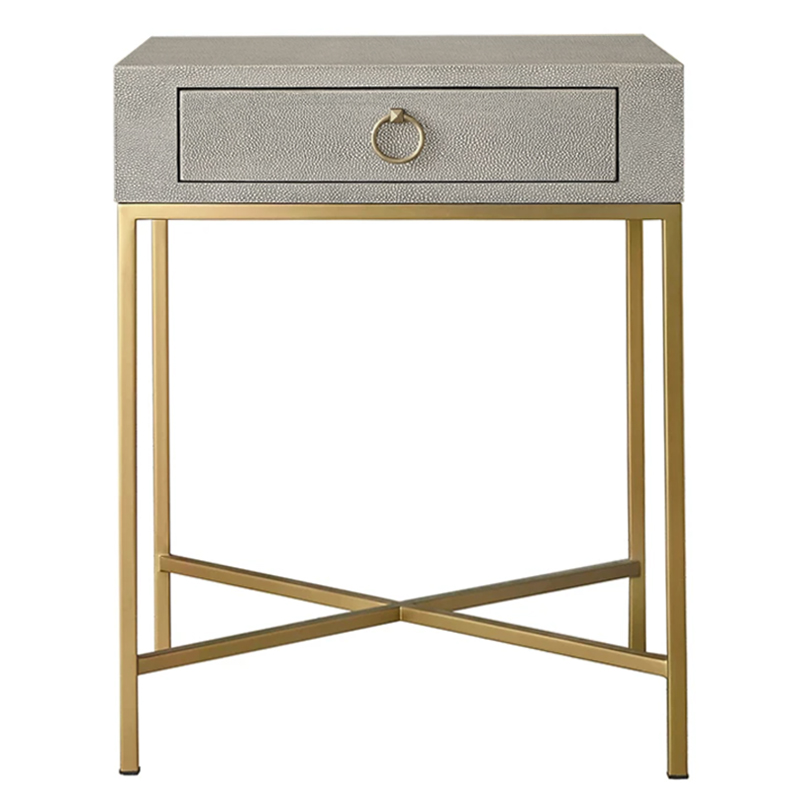 Gaston Stingray Texture Gray Side Table Приставной стол серый скат Золотой Серый в Казани | Loft Concept 