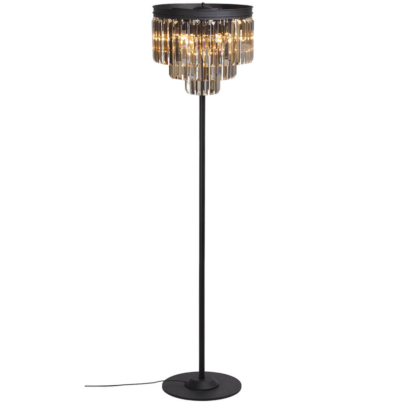 Торшер RH Odeon Amber GLASS Floor Lamp Стекло Амбер Черный в Казани | Loft Concept 