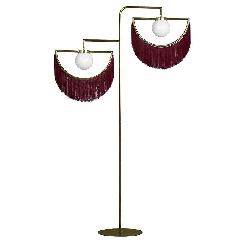 Торшер Wink Standing Lamp by Houtique Wine Золотой Бургундский красный в Казани | Loft Concept 