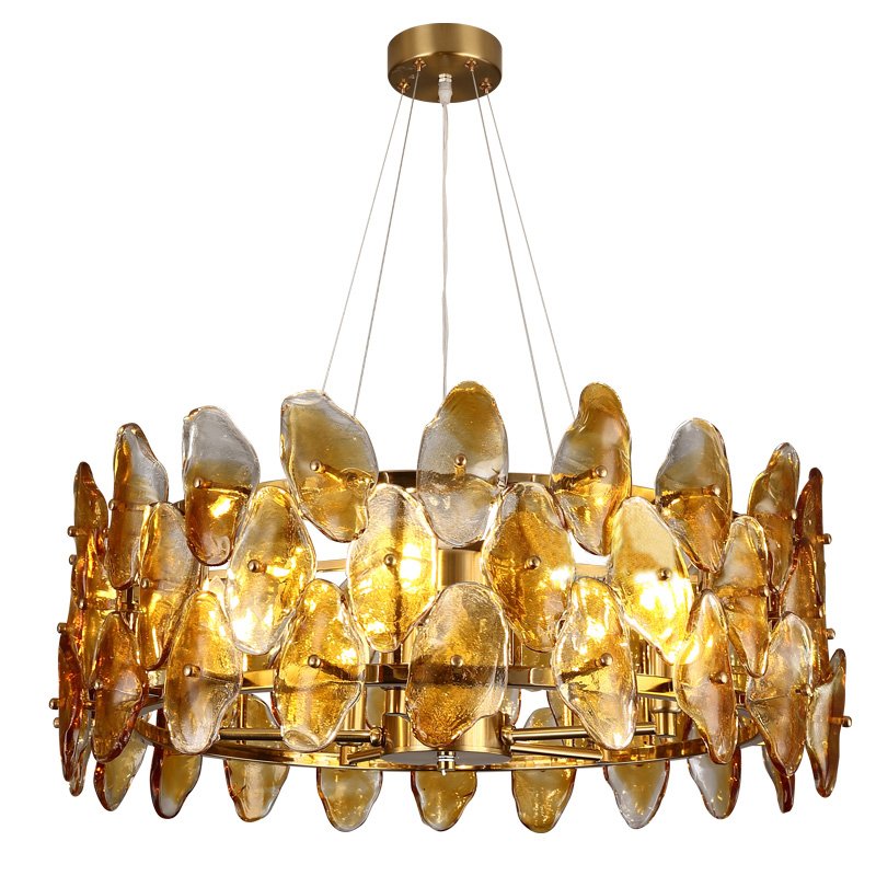 Люстра Amber Shells Chandelier Латунь Янтарь (Amber) в Казани | Loft Concept 