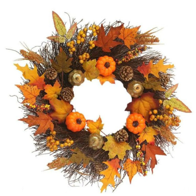 Аксессуар на стену Halloween Wreath Оранжевый Коричневый в Казани | Loft Concept 