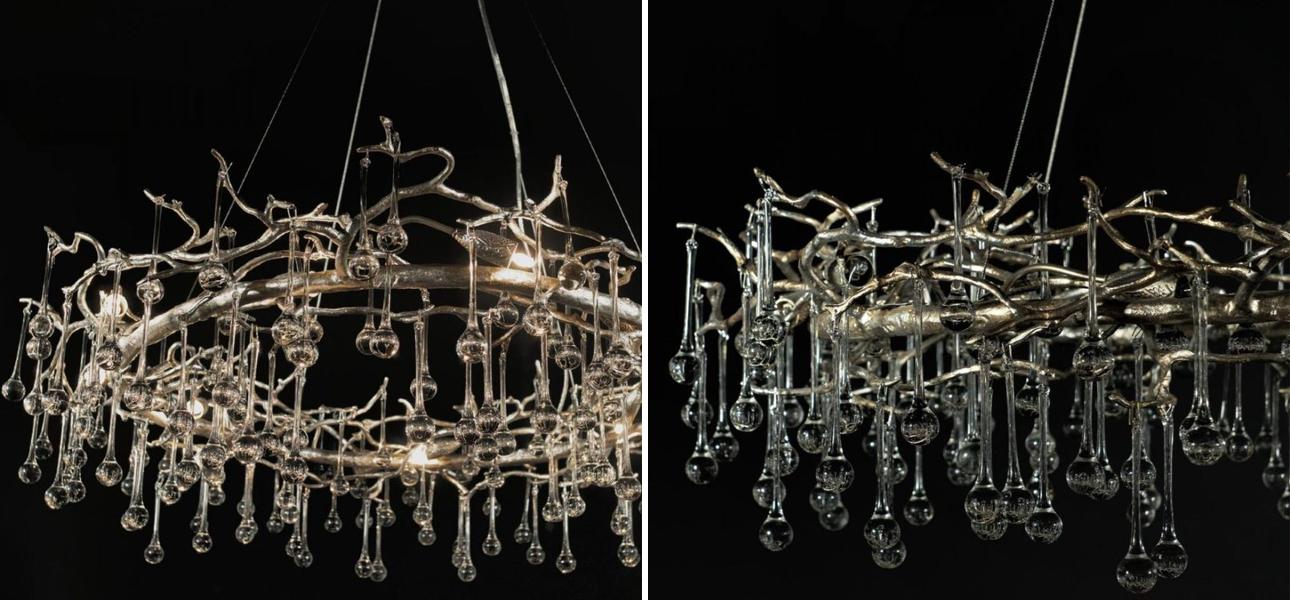 Люстра Crystal Drops Silver диаметр 100 - фото №2