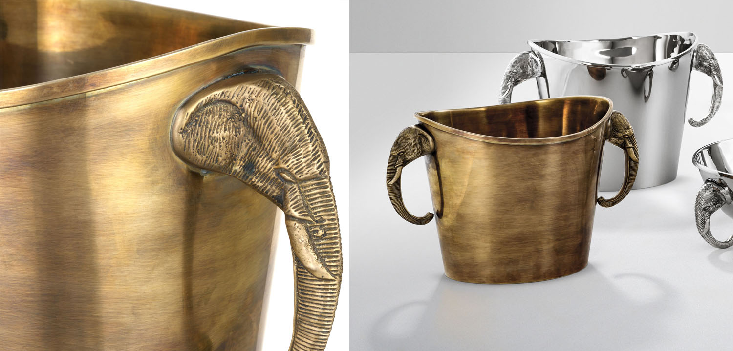 Ведерко для льда Eichholtz WINE COOLER MAHARAJA brass - фото