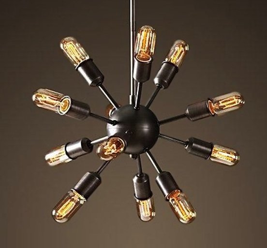 Люстра Loft Industrial Sputnik Chandelier 50 12 Черный в Казани | Loft Concept 