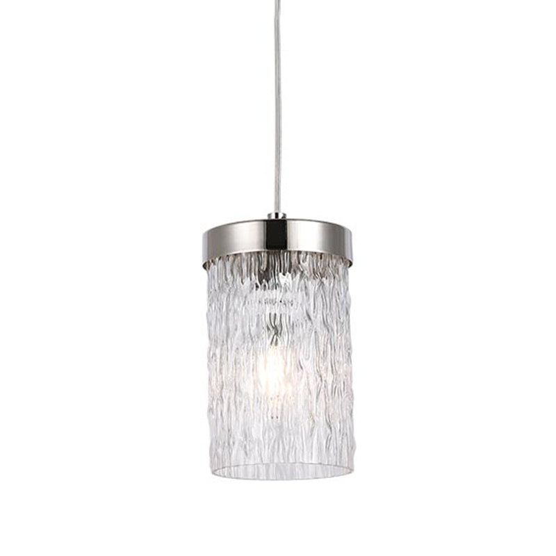 Подвесной светильник Estebe Nickel Glass Hanging Lamp Никель Прозрачный в Казани | Loft Concept 