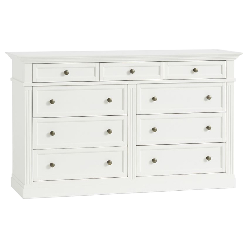 Комод 9 ящиков Benjamin Chest of 9 Drawers Бежево-серый Белый Коричневый в Казани | Loft Concept 