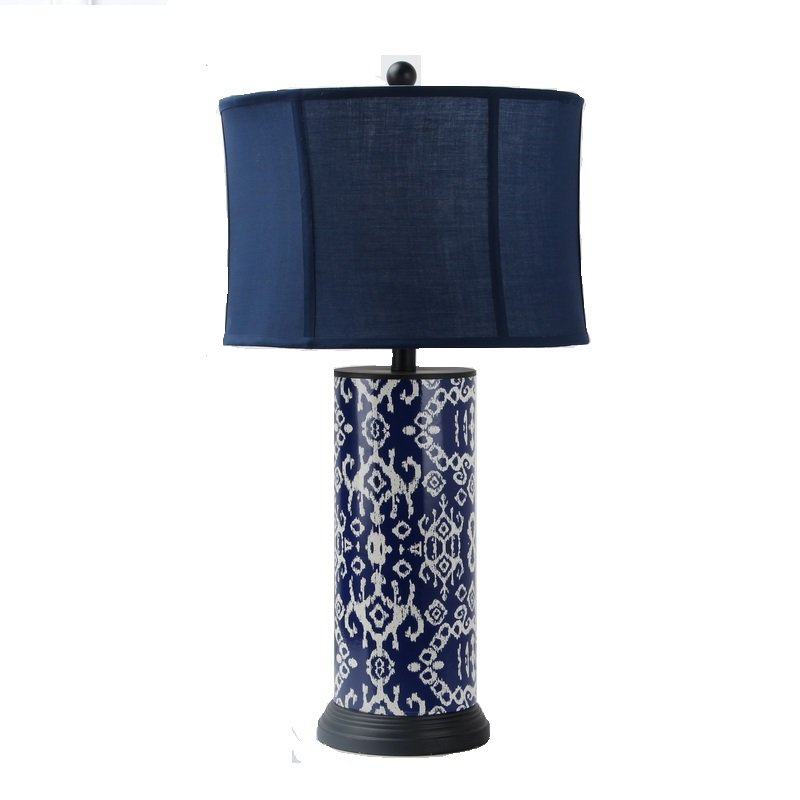 Настольная лампа Deep Blue Table Lamp Синий Белый в Казани | Loft Concept 