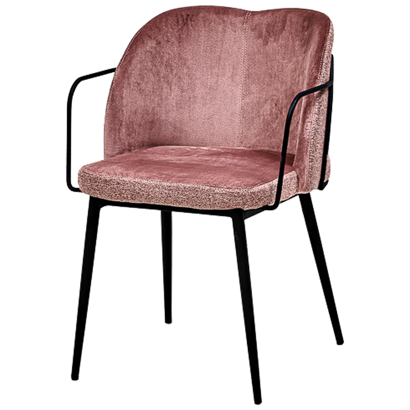 Стул Raymond Stool pink Дымчатая Роза Черный в Казани | Loft Concept 