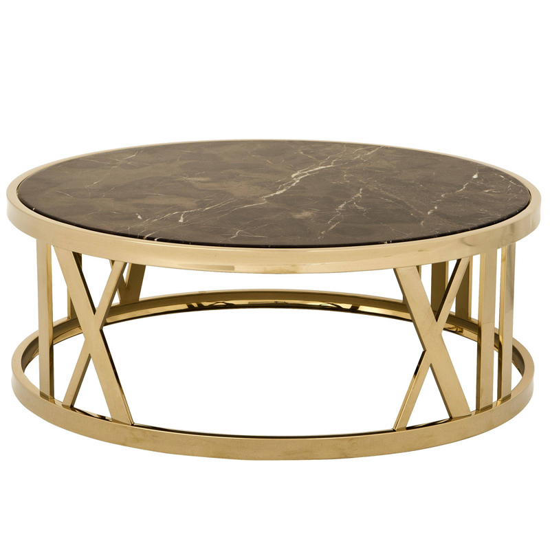 Кофейный стол Eichholtz Coffee Table Baccarat Глянцевое золото Коричневый в Казани | Loft Concept 