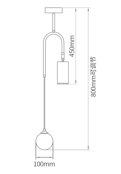 Потолочный светильник Ando Wooden Metal Brass Light 2 плафона в Казани