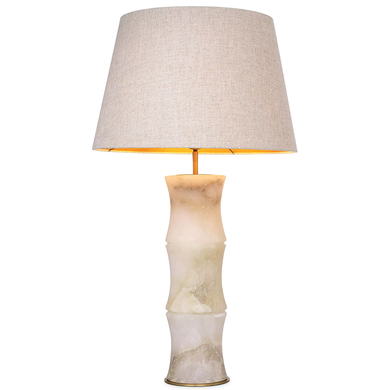 Настольная лампа Eichholtz Table Lamp Bonny Alabaster Латунь Бежевый Бежево-серый в Казани | Loft Concept 