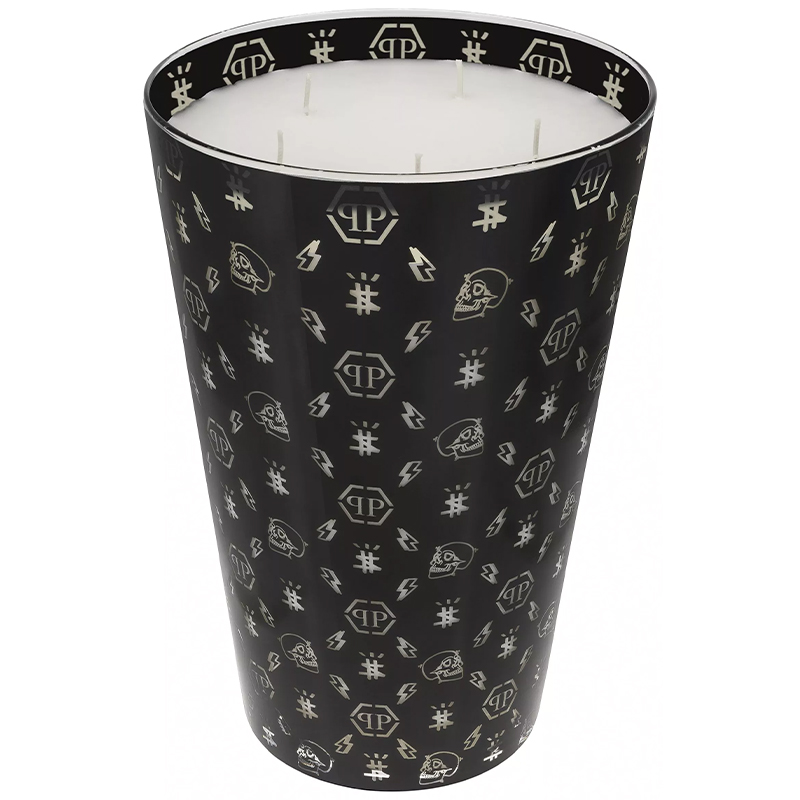 Свеча Philipp Plein Candle Monogram XL Черный Белый в Казани | Loft Concept 