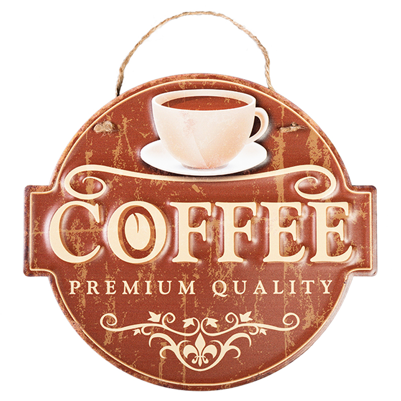 Аксессуар на стену Coffee Premium Quality Коричневый винтаж в Казани | Loft Concept 