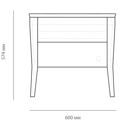 Тумба прикроватная из массива дуба с 2-мя ящиками Tasteful Furniture в Казани