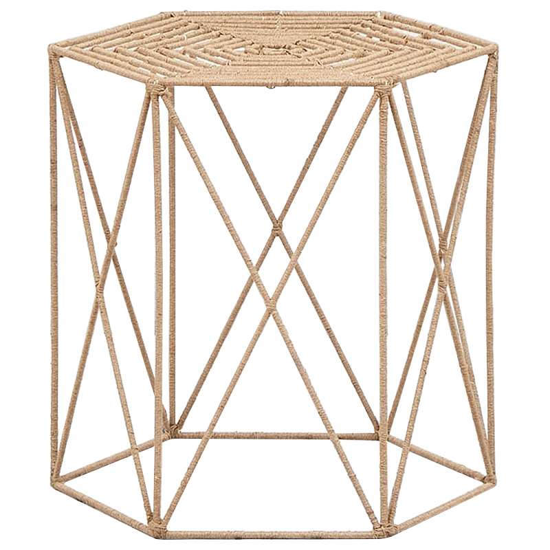 Приставной стол Wicker Alma Side Table Бежевый в Казани | Loft Concept 