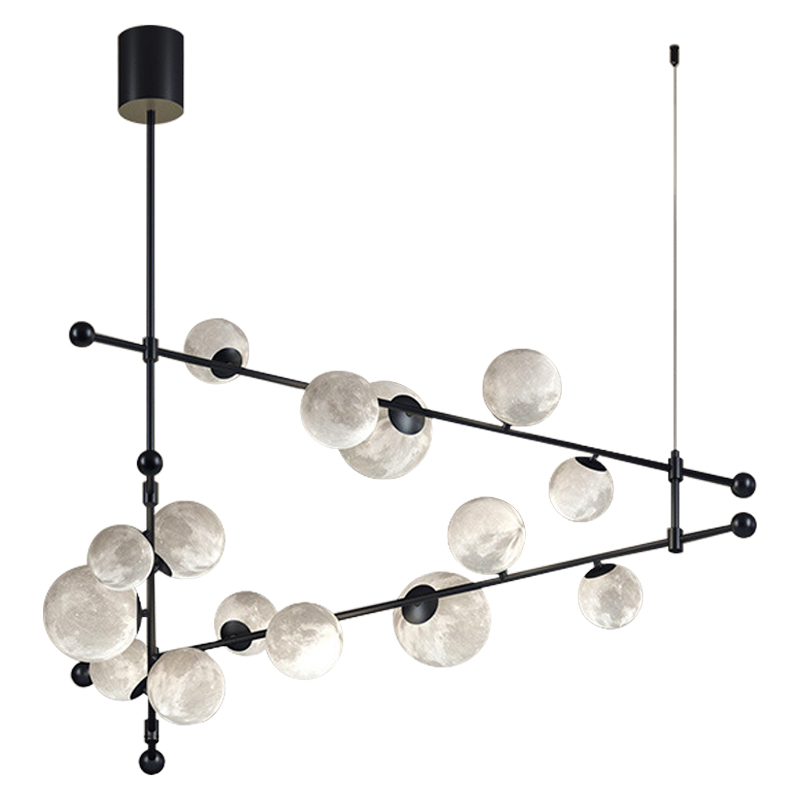 Светильник Tech Lighting Modern Rail Geometric Linear Suspension 15 Black Черный Белый в Казани | Loft Concept 