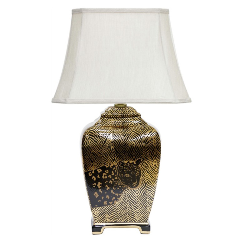 Настольная лампа Leopard Table lamp black and gold Черный Золотой Белый в Казани | Loft Concept 