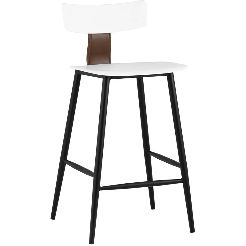 Стул Барный ANT White Eco-Leather 2 шт Белый Коричневый Черный в Казани | Loft Concept 