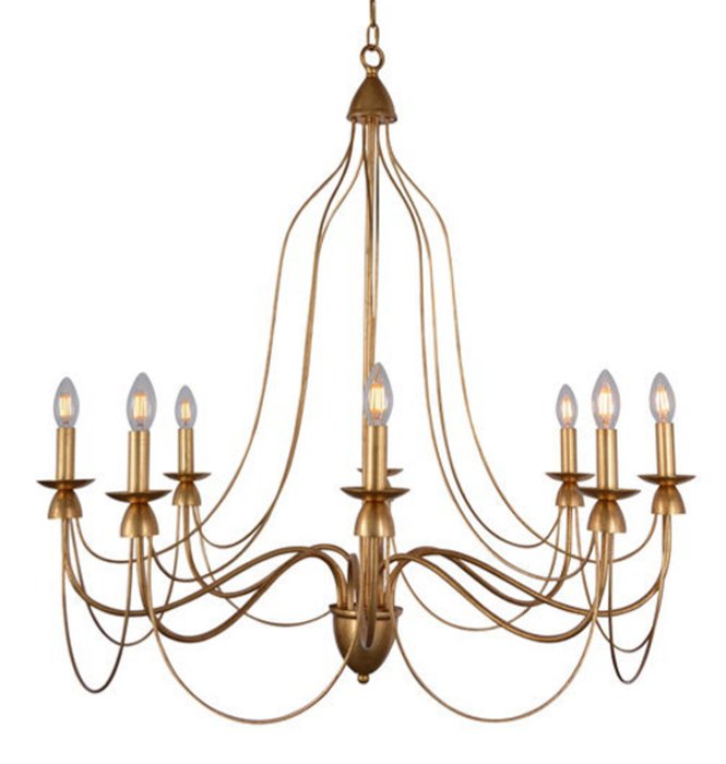 Люстра Wrought Iron Chandelier Золотой в Казани | Loft Concept 